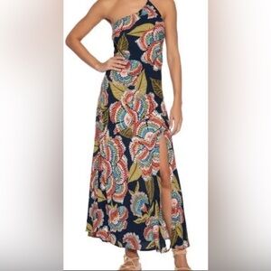 FARM Rio Navy Floral Maxi Skirt